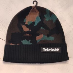 Timberland Camo Beanie - Black, Brown, and Green